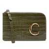 Chloé Croc Embossed Leather C Flat Clutch Secondhand