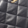 Chanel Quilted Lambskin Oval Logo Chain Top Handle Round Clutch on Chain Secondhand