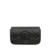 Gucci GG Marmont Matelasse Calfskin Monochrome Chain Belt Bag Secondhand