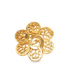 Chanel CC Gold Plated Flower Brooch Secondhand