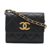 Chanel CC Quilted Lambskin Coin Purse With Chain Secondhand