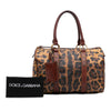 Dolce & Gabbana Leopard Printed Coated Canvas Boston Bag Secondhand
