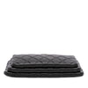 Chanel CC Quilted Caviar Multi Zip Pouch Secondhand