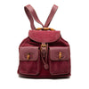 Secondhand Gucci Large Suede Bamboo Drawstring Backpack