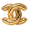 Secondhand Chanel CC Gold Plated Quilted Brooch