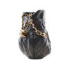 Chanel CC Shiny Lambskin Quilted Drawstring Clutch with Chain Secondhand