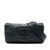 Chanel Quilted Aged Calfskin Oval Logo Flap Secondhand