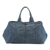 Prada Large Denim Canapa Logo Tote Secondhand