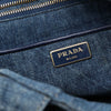 Prada Large Denim Canapa Logo Tote Secondhand