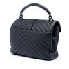 Saint Laurent Medium Chevron Sheepskin Monogram College Satchel Secondhand
