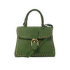Delvaux Brillant MM Leather 2Way Handbag in Green Secondhand