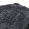 Secondhand Diesel L-NYN Leather and Denim Bomber Jacket in Black, 50 IT