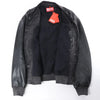 Secondhand Diesel L-NYN Leather and Denim Bomber Jacket in Black, 50 IT