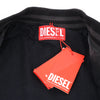 Secondhand Diesel L-NYN Leather and Denim Bomber Jacket in Black, 50 IT