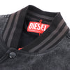 Secondhand Diesel L-NYN Leather and Denim Bomber Jacket in Black, 50 IT