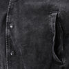 Secondhand Diesel L-NYN Leather and Denim Bomber Jacket in Black, 50 IT