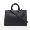 Dior Diorissimo Smooth Leather Large 2Way Handbag in Black x Rose Indien Secondhand