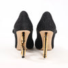 Secondhand Dolce & Gabbana Cloth x Glitter DG logo Mary Jane Heels Baroque in Black, Size 36 EU