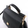 Dolce & Gabbana Sicily Dauphine Leather Handbag in Black Secondhand