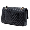 Chanel Medium Classic Chevron Crumpled Calfskin Double Flap Secondhand