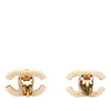 Secondhand Chanel CC Resin Gold Plated Clip On Earrings