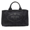Prada Denim Canapa Logo Tote Secondhand