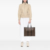 Burberry TB Monogram E Canvas and Studded Leather Horizontal Tote Secondhand