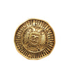 Chanel CC Gold Plated Round Crest Clip On Earrings Secondhand