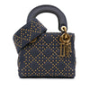 Dior Mini Denim Cannage Studded Supple Lady Dior Secondhand