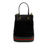 Gucci Small Suede Web Ophidia Bucket Bag Secondhand