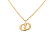 Dior Gold Plated CD Logo Pendant Necklace Secondhand