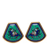 Hermès Enamel Jockey Cloisonne Clip On Earrings Secondhand