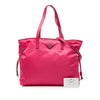 Prada Saffiano Trimmed Tessuto Open Convertible Tote Secondhand