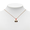 Hermès Gold Plated and Enamel Eileen Pendant Necklace Secondhand