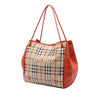 Burberry Small Haymarket Check Coated Canvas and Calfskin Canterbury Tote Secondhand