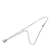 Secondhand Chanel Silver Plated CC Rhinestones Pendant Necklace