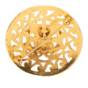 Secondhand Chanel CC Gold Plated Medallion Round Brooch