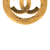 Secondhand Chanel CC Gold Plated Cut Out Round Brooch