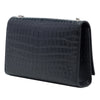 Saint Laurent Medium Croc Embossed Leather Monogram Kate Tassel Crossbody Secondhand