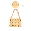 Chanel CC Gold Plated Quilted Bag Brooch Secondhand