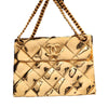 Chanel CC Gold Plated Quilted Bag Brooch Secondhand