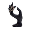 Secondhand Gucci Silver Plated Faux Pearl Tiger Heads Double Wrap Ring