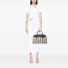 Secondhand Burberry House Check Canvas Satchel