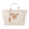 Prada Linen Blend Jardiniere Tote Secondhand