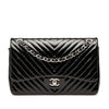 Chanel Jumbo Classic Chevron Patent Double Flap Secondhand