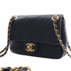 Chanel CC Mini Square Quilted Caviar Single Flap Secondhand