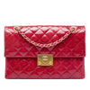 Chanel Quilted Patent Goatskin Pagoda Accordion Flap Secondhand