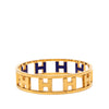 Hermès Gold Plated Enamel Rondo Ash H Bangle Secondhand