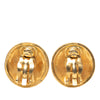 Chanel CC Gold Plated Round Clip On Earrings Secondhand