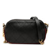 Secondhand Chanel Stitched Calfskin and Grosgrain Button Up Double Zip Camera Bag